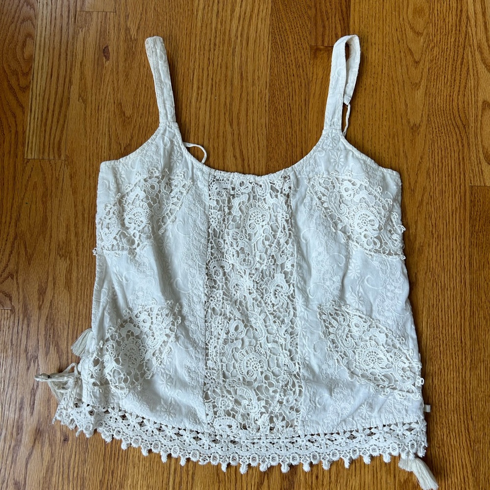 Odd Molly Ivory Lace Tank Top
